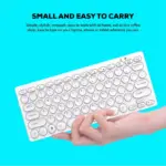 JERTECH DK500 Mini Silent Keyboard - English & Arabic (Black)