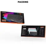 JERTECH DK500 Mini Silent Keyboard - English & Arabic (Black)