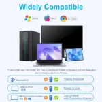 JERTECH ELITE W500 Dual Mode Wireless, Bluetooth Gaming Mouse - 2400 DPI Polling Rate 1000Hz - Silent Clicks