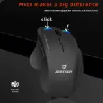JERTECH ELITE W500 Dual Mode Wireless, Bluetooth Gaming Mouse - 2400 DPI Polling Rate 1000Hz - Silent Clicks