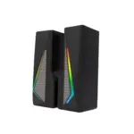 JeDEL S-550 Wired Rainbow Desktop Speakers Soundbar 6W - 2.0 Channel Stereo - USB Powered + 3.5mm Cable