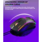 Jertech SHOOTER XP14 RGB Gaming Mouse - Optical Sensor 3600 DPI - 1000 Hz Polling Rate - Braided Cable