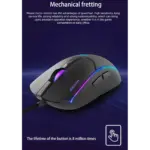 Jertech SHOOTER XP14 RGB Gaming Mouse - Optical Sensor 3600 DPI - 1000 Hz Polling Rate - Braided Cable