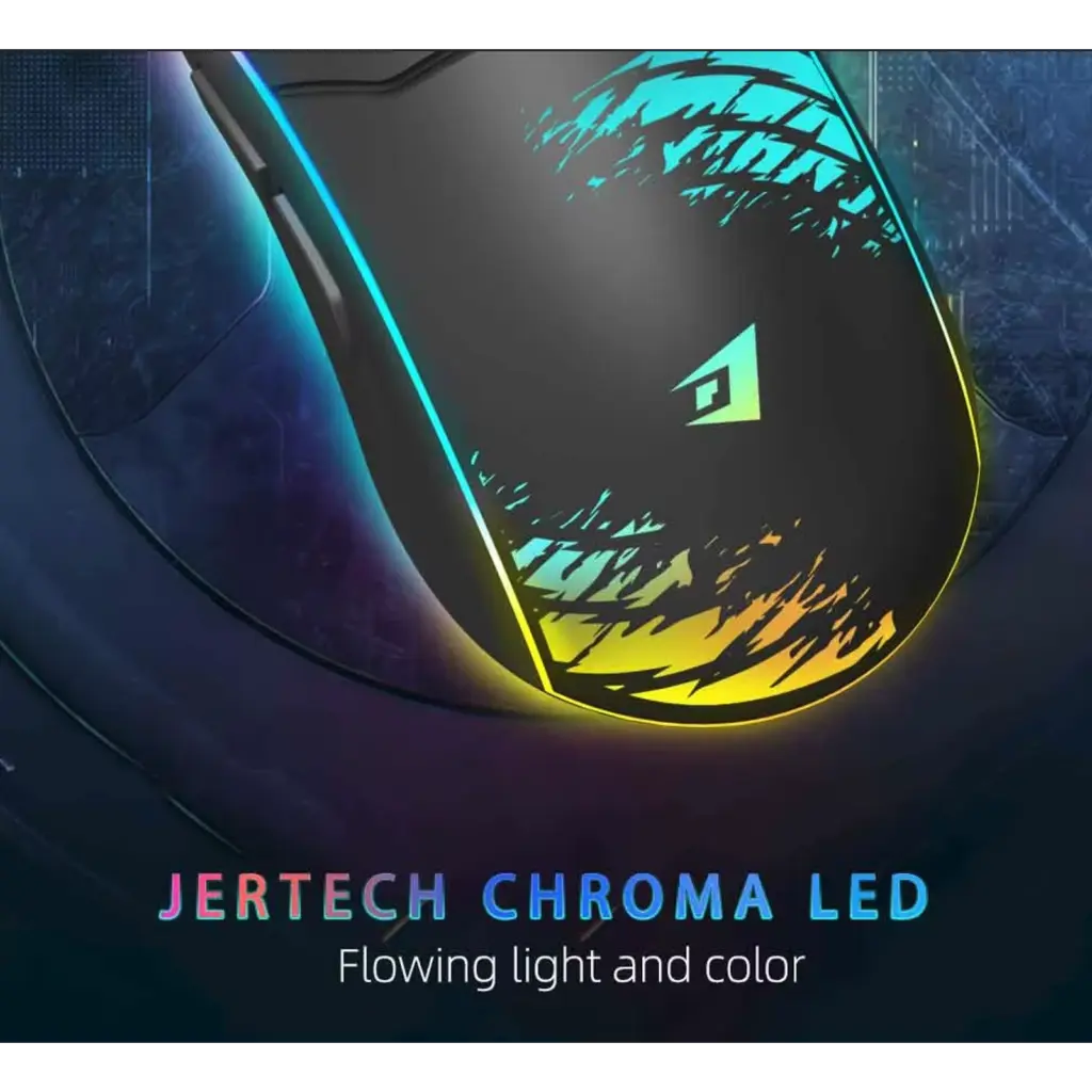 Jertech SHOOTER XP14 RGB Gaming Mouse - Optical Sensor 3600 DPI - 1000 Hz Polling Rate - Braided Cable