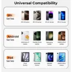 LISEN Magnetic Car Phone Mount 360° Rotatable Foldable Metal Holder