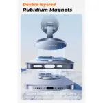 LISEN Magnetic Car Phone Mount 360° Rotatable Foldable Metal Holder