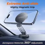 LISEN Magnetic Car Phone Mount 360° Rotatable Foldable Metal Holder