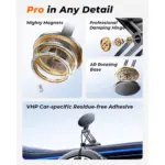 LISEN Magnetic Car Phone Mount 360° Rotatable Foldable Metal Holder