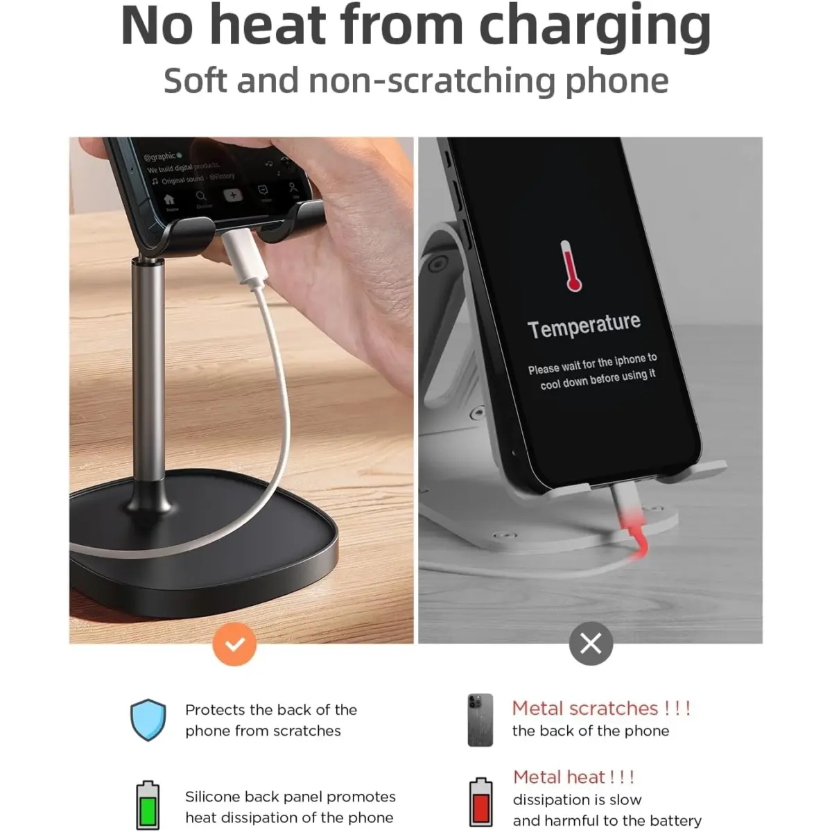 LISEN Tablet & Phone Stand Adjustable for iPhone Phone Holder for Desk, Office Desk Accessories Computer PC for iPhone Stand Gaming Essentials Fit Otterbox Case Phones Switch Kindle iPad Air Tablet 4-10in