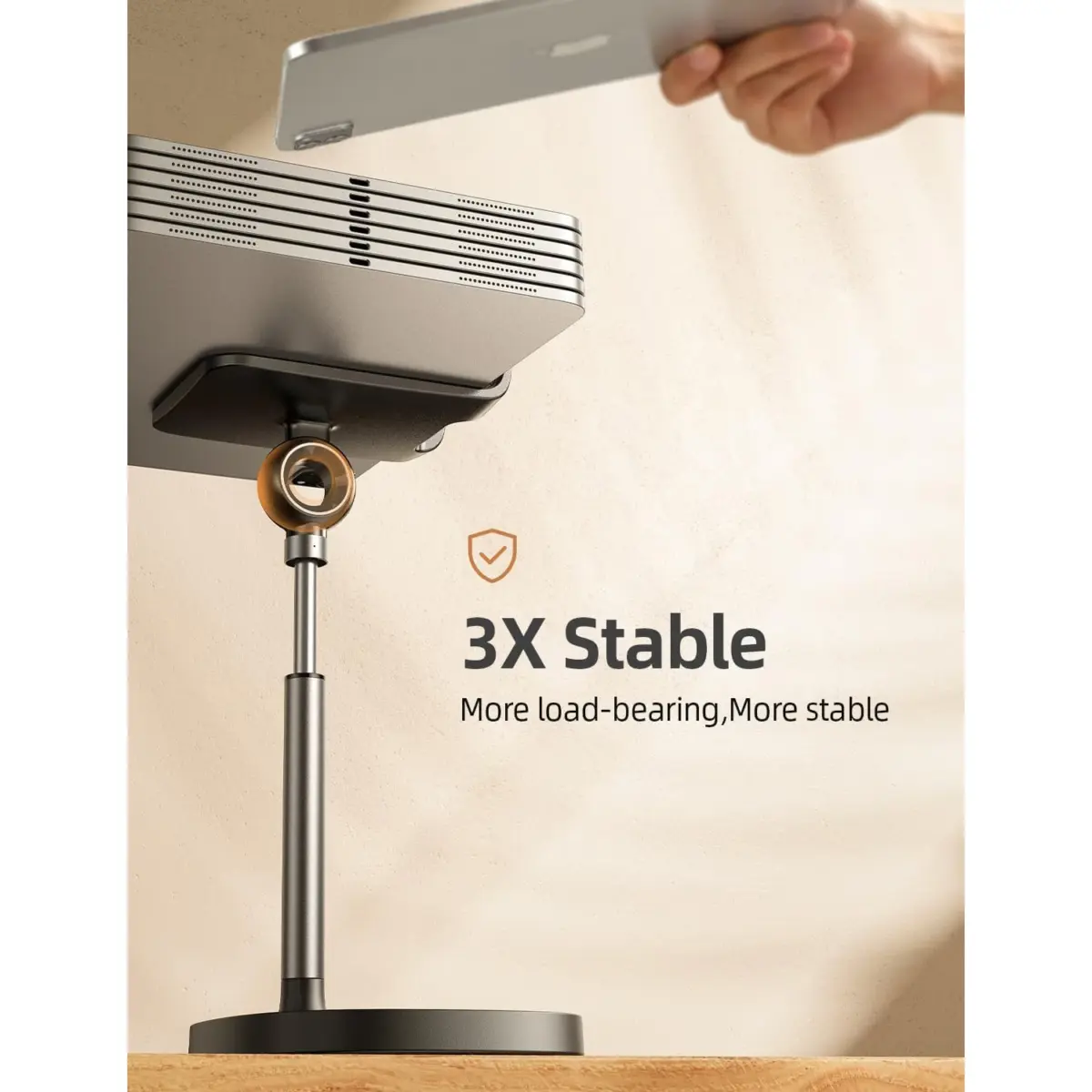 LISEN Tablet & Phone Stand Adjustable for iPhone Phone Holder for Desk, Office Desk Accessories Computer PC for iPhone Stand Gaming Essentials Fit Otterbox Case Phones Switch Kindle iPad Air Tablet 4-10in