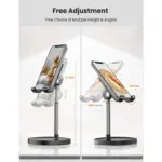 LISEN Tablet & Phone Stand Adjustable for iPhone Phone Holder for Desk, Office Desk Accessories Computer PC for iPhone Stand Gaming Essentials Fit Otterbox Case Phones Switch Kindle iPad Air Tablet 4-10in