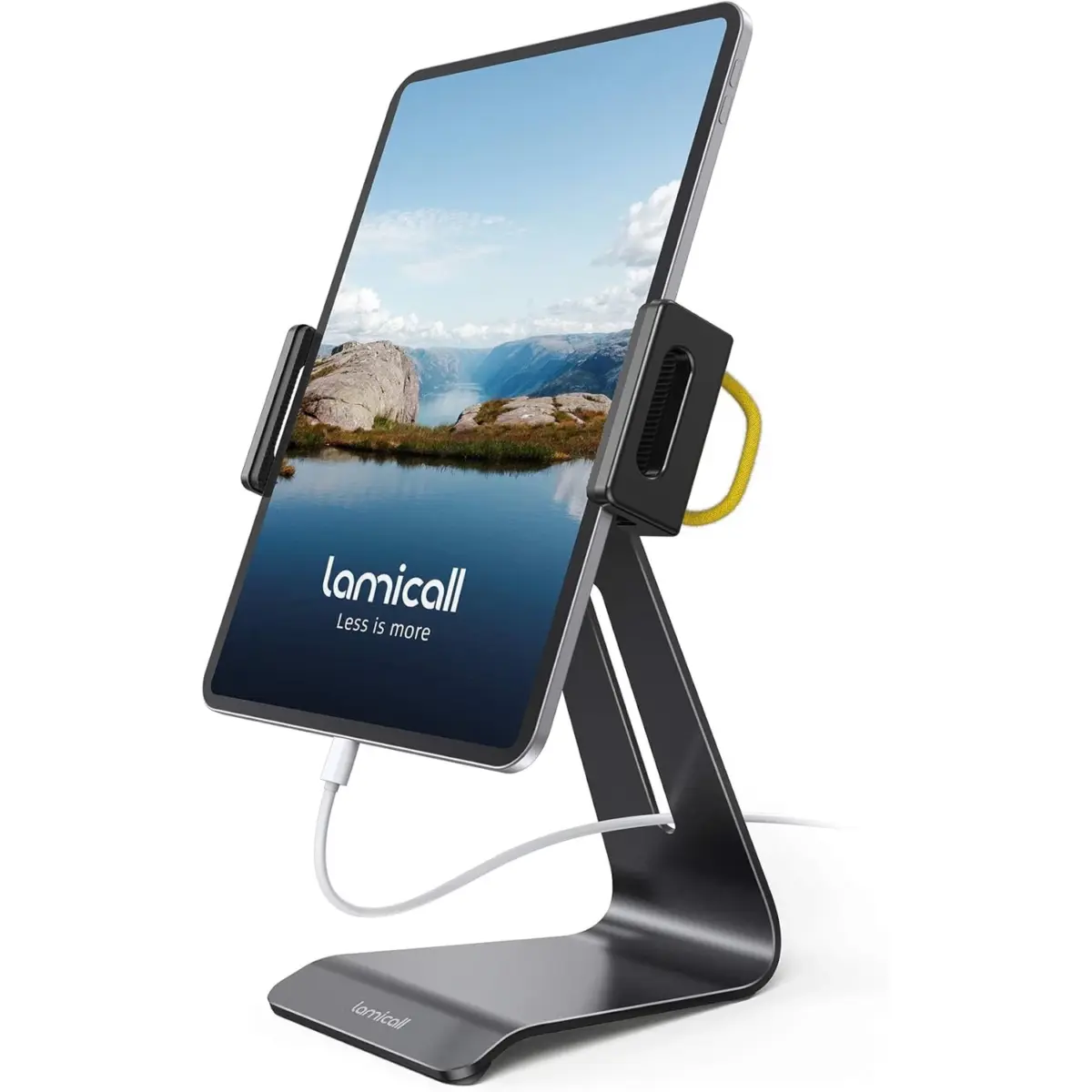 Lamicall Tablet Stand, Adjustable Tablet Holder - Universal 360 Rotation Holder, Stand for Phone, and Tablet with 4.7-13 Inch (Black)