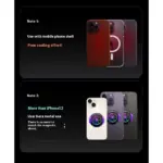 Lisen Magnetic Gaming Mobile Phone Cooler - Magnetic Ice Cooling Fan with Pubg fingers