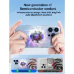 Lisen Magnetic Gaming Mobile Phone Cooler - Magnetic Ice Cooling Fan with Pubg fingers