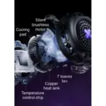 Lisen Magnetic Gaming Mobile Phone Cooler - Magnetic Ice Cooling Fan with Pubg fingers