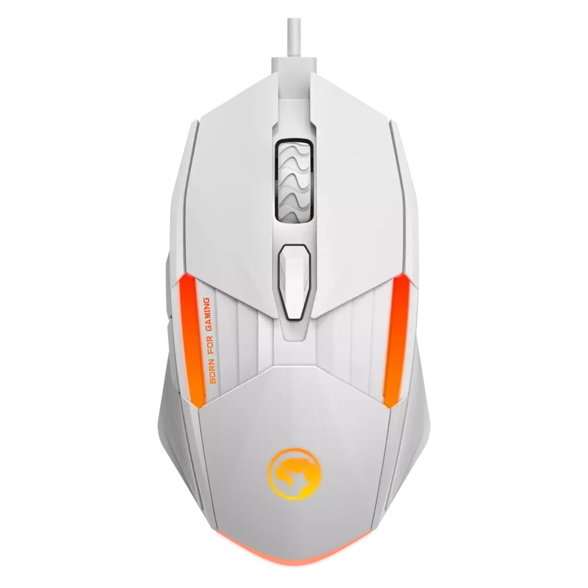 MARVO M291WH Gaming Mouse - Optical Sensor 6,400 - 6 PROGRAMMABLE BUTTONS With Software (White)