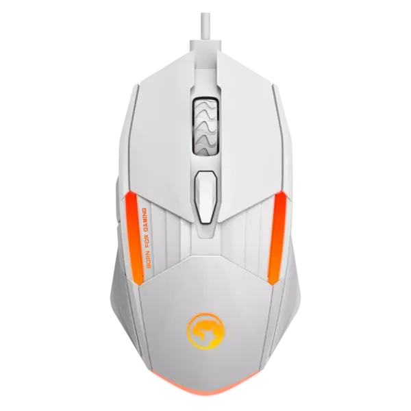 MARVO M291WH Gaming Mouse - Optical Sensor 6,400 - 6 PROGRAMMABLE BUTTONS With Software (White)