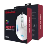 MARVO M291WH Gaming Mouse - Optical Sensor 6,400 - 6 PROGRAMMABLE BUTTONS With Software (White)
