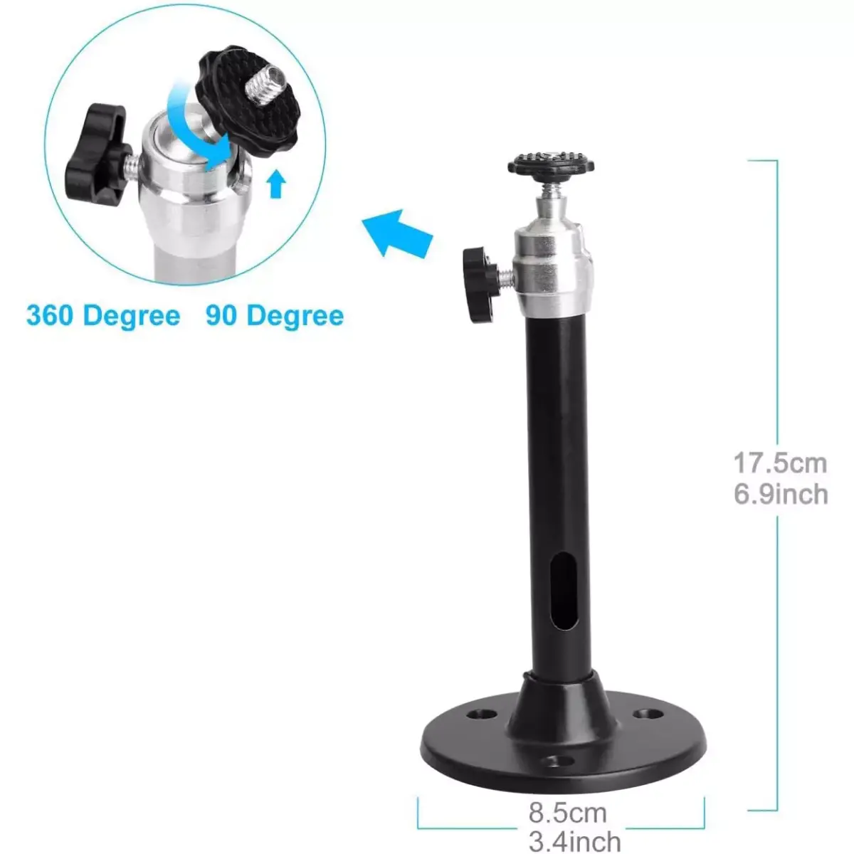 Mini Ceiling Wall Projector Mount Stand Compatible with QKK, DR.J, DBPOWER, Anker, VANKYO, AAXA, Jinhoo, PVO, TMY, AuKing and Most Other Mini Projector