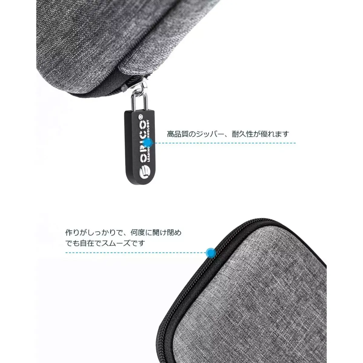 Orico 2.5 Inch Portable Waterproof SSD HDD Hard Drive Protection Bag (Grey)
