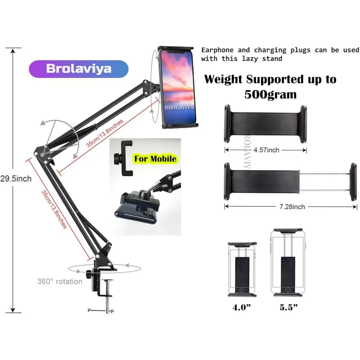 Phone Stand Boom Arm