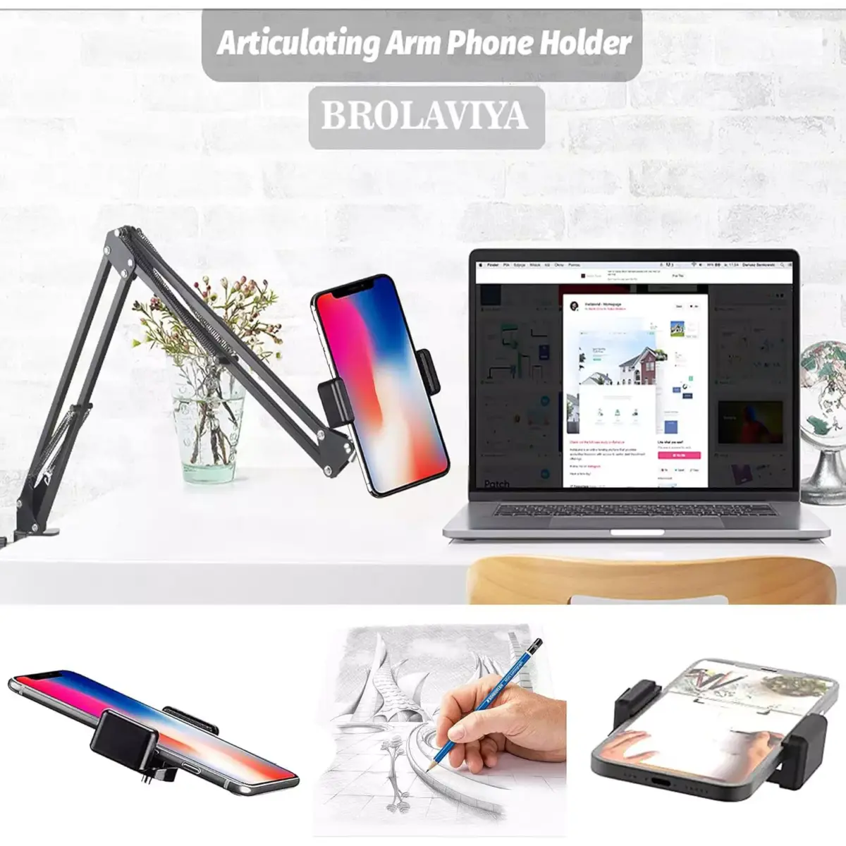 Phone Stand Boom Arm