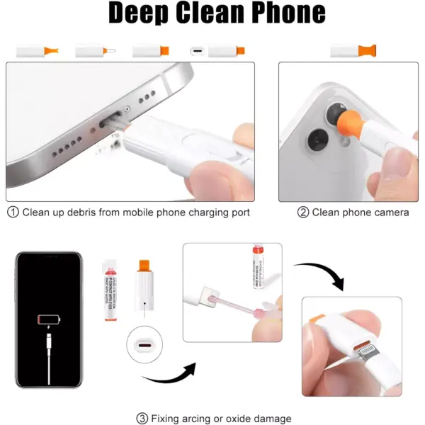 Q6C Electronic Cleaner Kit, Keyboard Cleaner Kit with Brush for Airpods Pro, Keyboard, Laptop, Phone, PC Monitor