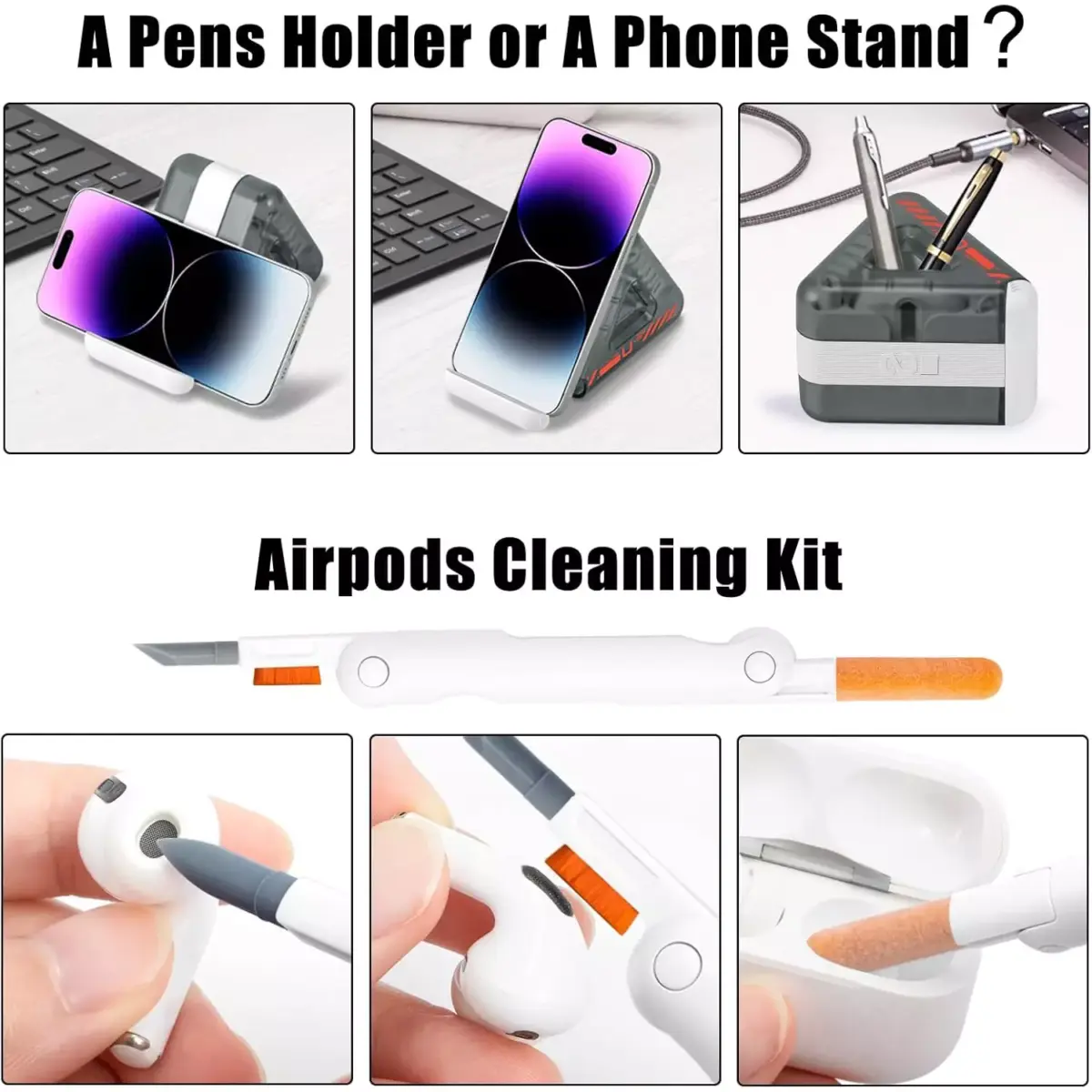 Q6C Electronic Cleaner Kit, Keyboard Cleaner Kit with Brush for Airpods Pro, Keyboard, Laptop, Phone, PC Monitor
