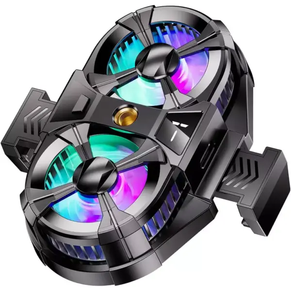 SL07 Phone Cooler Gaming Fan, Gaming, Dual Turbo Fan With Digital Display & Adjustable Clip Claw Design, 3 Speed Adjustable