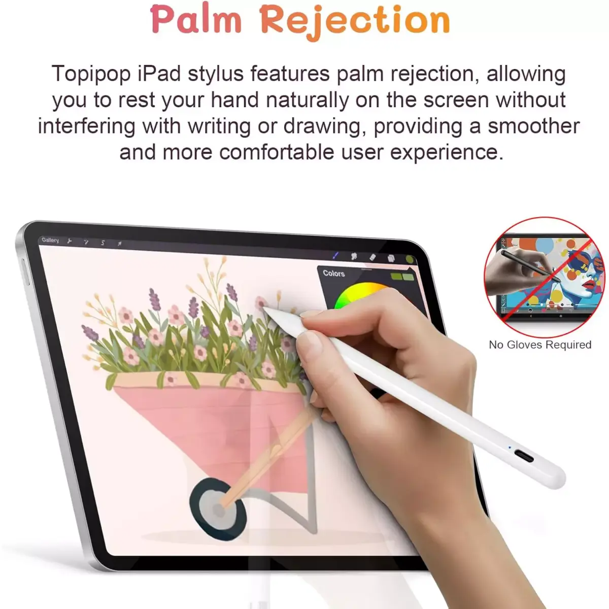 Stylus Pen for iPad with Palm Rejection, Active Pencil 2nd Generation Compatible with iPad Pro 11/12.9‘’ (2018-2023), iPad 10th/9th/8th/7th/6th Gen, iPad Mini 5/6th Gen,iPad Air 3rd/4th/5th Gen