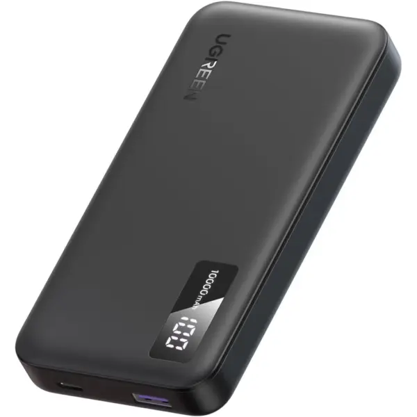 UGREEN 22.5W 10000mAh Power Bank Slim USB C Battery Pack PD3.0 Compact and Light Portable Charger Fast Charging Powerbank Digital Display for iPhone 16 Pro Max, iPad, AirPods, Galaxy S25 Ultra, Pixel