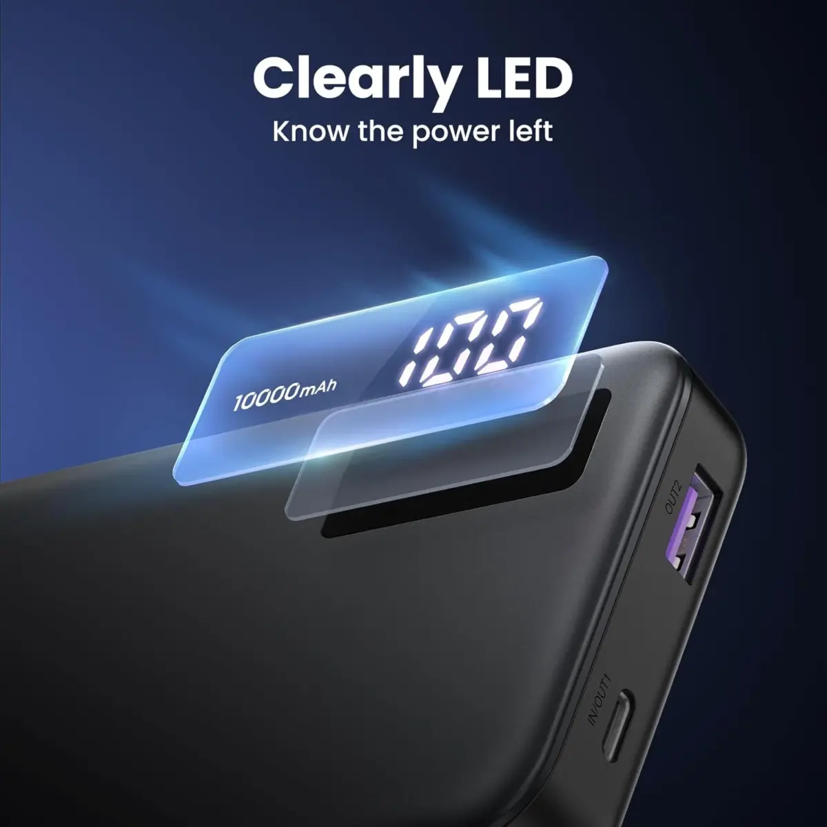 UGREEN 22.5W 10000mAh Power Bank Slim USB C Battery Pack PD3.0 Compact and Light Portable Charger Fast Charging Powerbank Digital Display for iPhone 16 Pro Max, iPad, AirPods, Galaxy S25 Ultra, Pixel