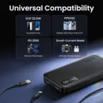 UGREEN 22.5W 10000mAh Power Bank Slim USB C Battery Pack PD3.0 Compact and Light Portable Charger Fast Charging Powerbank Digital Display for iPhone 16 Pro Max, iPad, AirPods, Galaxy S25 Ultra, Pixel