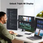 UGREEN Revodok Pro 313 Laptop Docking Station 13 in 1 4K Triple Display USB C Dock Dual HDMI, DP, 10Gbps Data Port 100W PD Gigabit Ethernet, SDTF Card Reader