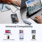UGREEN USB C to USB Hub with 4 USB 3.0, Powered USB C Splitter for Laptop, MacBook Pro, Mac mini M4, iMac, iPad Pro, Chromebook, Dell XPS, Galaxy S23, and More, 0.5FT