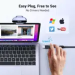 UGREEN Webcam Full HD 1080P 30FPS Fixed Focus Two Micro 360 Degree Rotation