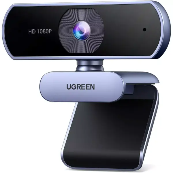 UGREEN Webcam Full HD 1080P 30FPS Fixed Focus Two Micro 360 Degree Rotation