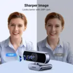 UGREEN Webcam Full HD 1080P 30FPS Fixed Focus Two Micro 360 Degree Rotation