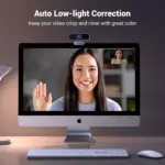 UGREEN Webcam Full HD 1080P 30FPS Fixed Focus Two Micro 360 Degree Rotation