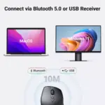 UGREEN Wireless, Bluetooth Mouse, 1000/1600/2000/4000 DPI, 5 Buttons Silent Clicks