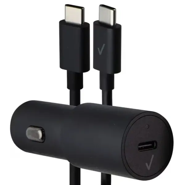 Verizon USB-C Car Charger 30W Car Adapter With 1.8M USB C TO USB C Cable