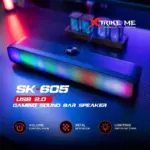 XTRIKE ME SK605 Stereo Sound bar RGB Gaming Speakers - With Volume Control Knob - Metal Mesh RGB - Lighting Switch