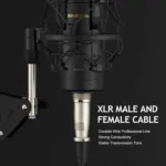 ZINGYOU ZY-CA1 XLR Condenser Cardioid Microphone + F11 Gaming Audio Mixer Interface, 48V Phantom Power, Voice Change