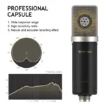 ZINGYOU ZY-CA1 XLR Condenser Cardioid Microphone + F11 Gaming Audio Mixer Interface, 48V Phantom Power, Voice Change