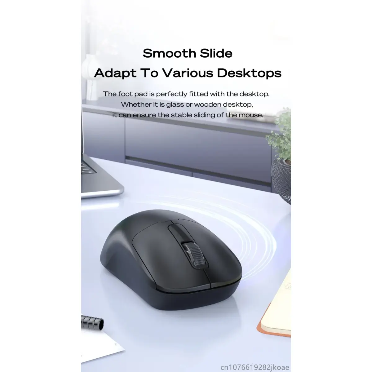 mblue M205 Dual Mode Wireless 2.4Ghz , Bluetooth 5.1 Mouse - 1200 DPI - Lightweight 54 Grams (Black)
