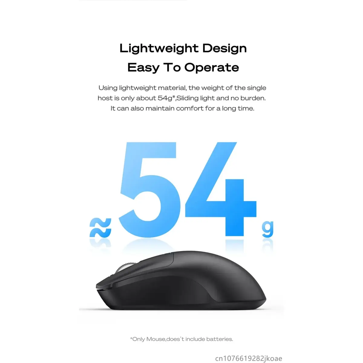 mblue M205 Dual Mode Wireless 2.4Ghz , Bluetooth 5.1 Mouse - 1200 DPI - Lightweight 54 Grams (Black)