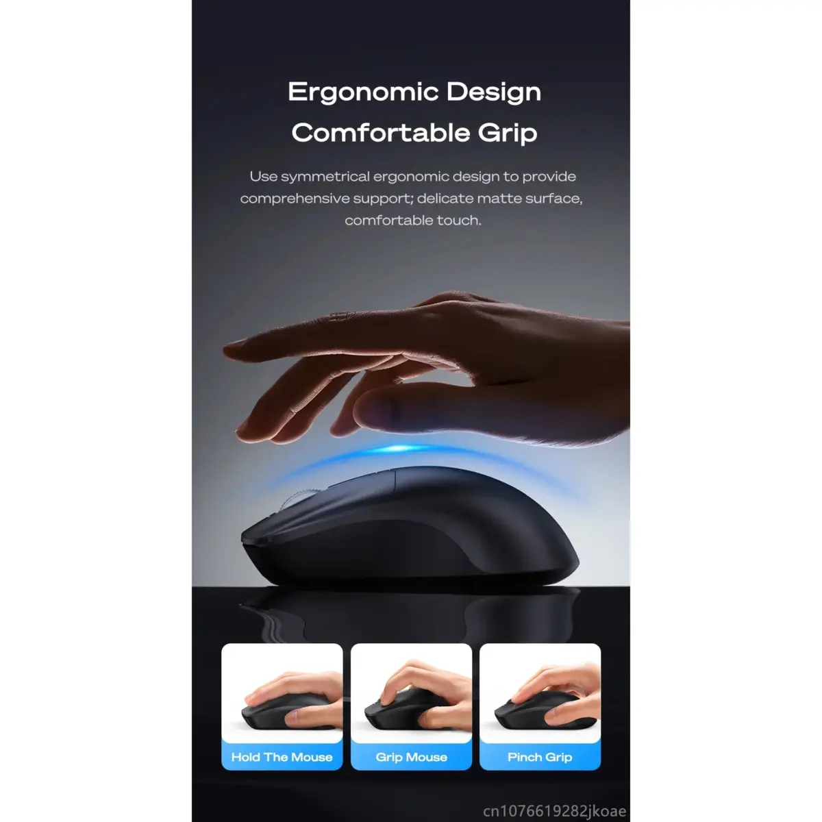 mblue M205 Dual Mode Wireless 2.4Ghz , Bluetooth 5.1 Mouse - 1200 DPI - Lightweight 54 Grams (Black)