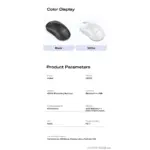 mblue M205 Dual Mode Wireless 2.4Ghz , Bluetooth 5.1 Mouse - 1200 DPI - Lightweight 54 Grams (Black)
