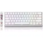 Madlions MAD 60 HE Flagship Gaming Mechanical Keyboard - Amber pro Magnetic Hall Effect Switch - 8000 Hz Polling Rate - Scan Rate 128K - Latency 0.1ms - Rapid Trigger Mode (White)