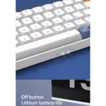 AIGO A68 3 Mode Wireless, Bluetooth, Wired Gaming Mechancial Keyboard - Yellow Switch Hot Swappable - 1000Hz Polling rate - PBT keycaps - Detchable USB C Cable